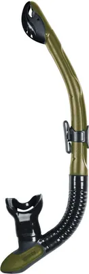 Produktbild von Mares Schnorchel mit Ventil Ergo Dry, Farbe:olive, Silikonfarbe:schwarz