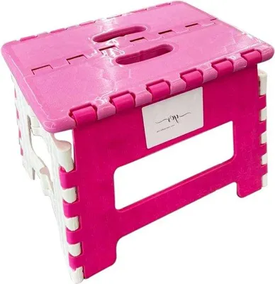 Produktbild von Famanu Klapphocker für Kinder - Badezimmer und Küche - Multifunktionale Faltleiter - 22 cm
