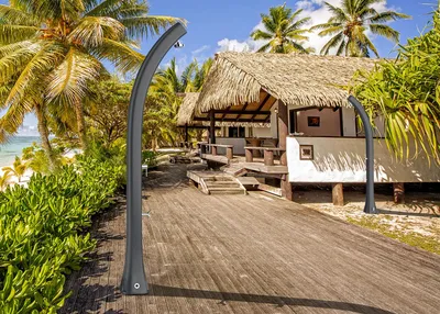 Immagine prodotto di Doccia Solare da Giardino 28L Miscelatore e Lavapiedi Arkema Happy Five Ruby