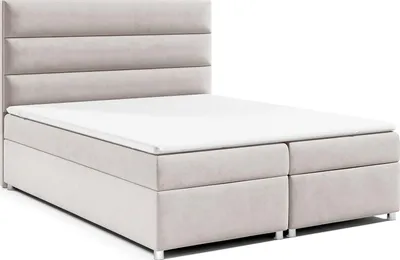 Produktbild von Best for Home Boxspringbett mit Bettkasten Trinity K-1 Bonellfederkern inkl. Topper, mit Lieferung, Aufbau & Entsorgung 200x200-Creme