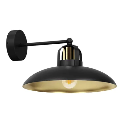 Image de Applique industrielle noire et or FELIX 1xE27 60W Milagro