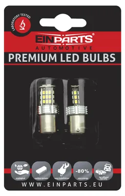 Productafbeelding van Einparts LED-lamp P21W, BA15S, 1156, voor auto's, 10-30V, 30 SMD LED's, wit