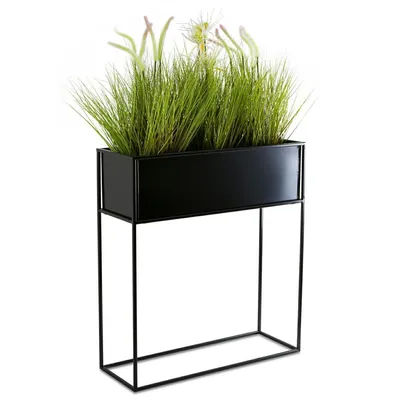 Produktbild von HowHomely | Blumenständer, Pflanzenständer, Pflanzenständer Schwarz - 70 cm, Blumenständer Metall, Blumensäule