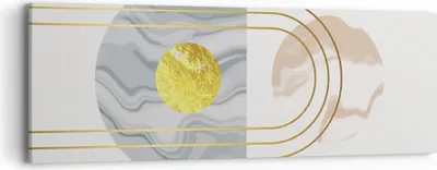 Produktbild von Bild auf Leinwand - Leinwandbild - Einteilig - Modern Gold abstrakt - 90x30cm - Wand Bild - Wanddeko - Wandbilder - Leinwanddruck - Bilder - Wanddekoration - Leinwand bilder - Wandbild - AB90x30-4574