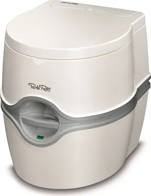 Produktbild von Thetford 92820 Porta Potti 565P Tragbare Toilette Qube, Weiß-Grau, 448 x 388 x 450 mm