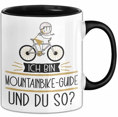 Produktbild von Mountainbike-Guide Tasse Geschenk Ich Bin Mountainbike-Guide Und Du So Geschenkidee Lustiger Spruch Becher (Schwarz)