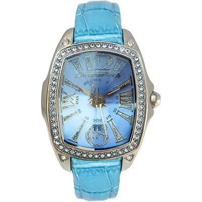 Produktbild von Chronotech  7948LS/01 Damen-Armbanduhr, Edelstahl-Gehäuse, Leder-Armband