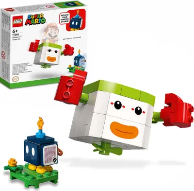 Produktbild von LEGO 71396 Super Mario Bowser Jr.‘s Clown Kutsche – Erweiterungsset, Set mit Bob-omb-Figur, Spielzeug ab 6 Jahren, kreative Geschenkidee für Kinder
