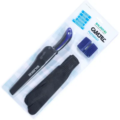 Produktbild von Balzer Filetier Set - Filetiermesser + Filetierhandschuh + Schärfer