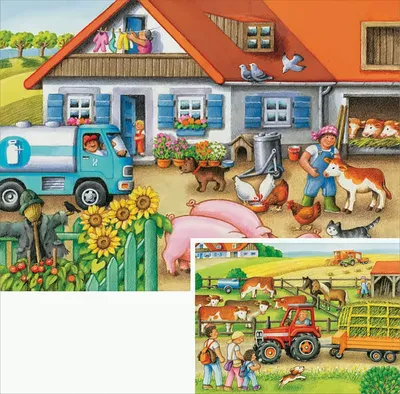 Image de Ferme, puzzle de 2 x 20 pièces