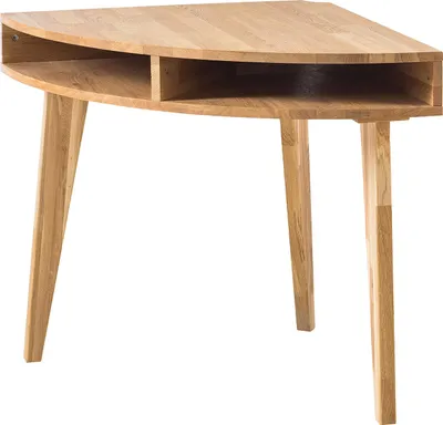 Produktbild von home24 Eckschreibtisch - Eiche Massiv