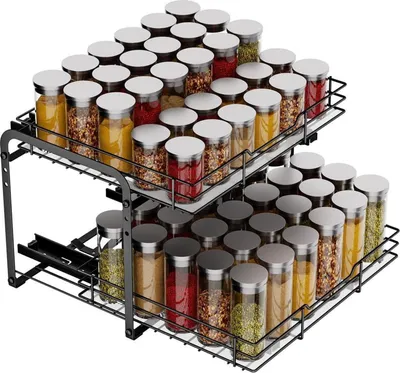Produktbild von Gewürzregal Ausziehbar 2 Etagen Schrank Organizer