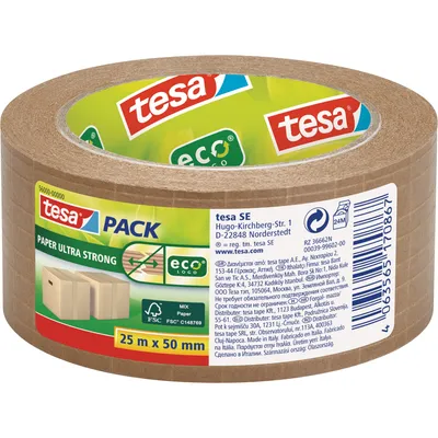 Produktbild von TESA 56000, Braun, Verpackung, Kautschuk, weich, 25 m, 50 mm