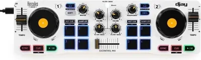 Produktbild von Hercules 4780921 DJ-Controller 2 Kanäle Schwarz, Weiß, Gelb