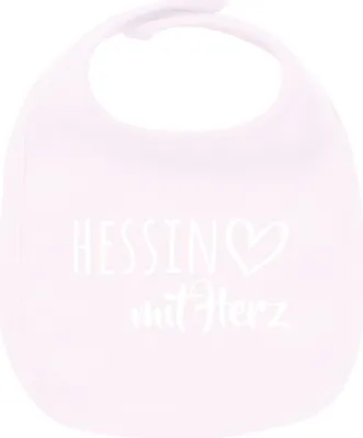 Produktbild von Huuraa Unisex Babylatz Hessin mit Herz Geschenk Babypink  Baumwolle Hessin Mitbringsel
