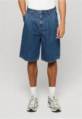 Image de Short en denim plissé Urban Classics pour homme, délavé brut - taille 34