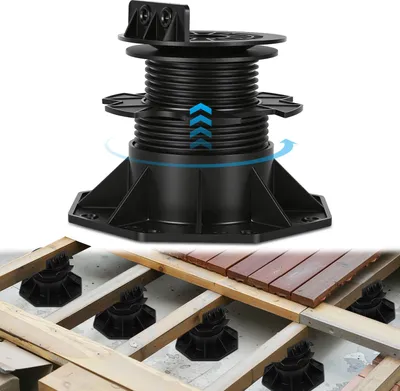Zdjęcie produktu dla Ikodm, 20 sztuk, podpory do podestów, regulowane wysokość, 70-145 mm, podpory tarasowe, regulowany kąt nachylenia, regulowane nogi, podpory do płyt tarasowych, płyt podłogowych, płytek, nośność 560-660 kg