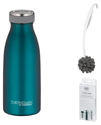 Immagine prodotto di THERMOS TC BOTTLE 0,35 l Trinkflasche teal mat – Vorteilsset mit Reinigungsbürste CLEAN FIX 30 cm | HAN 4067255035 | EAN 5010576957474
