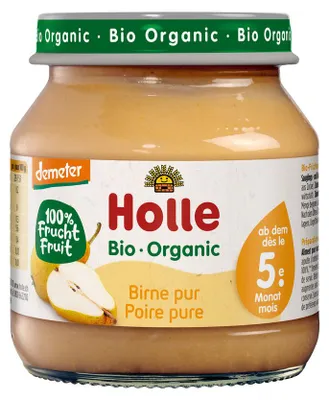 GRUSZKA BEZ DODATKU CUKRÓW BEZGLUTENOWA OD 5 MIESIĄCA DEMETER BIO 125 g (SŁOIK) - HOLLE