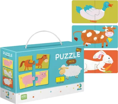 Image de DODO Puzzle animaux domestiques 12x2 pièces