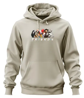Productafbeelding van HORROR Iconen: Pennywise, Chucky, Michael, Jason, Freddy. Uni hoodie, natuurlijke kleur, maat S