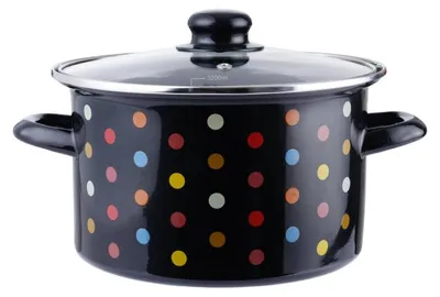 Obrázok produktu pre Hrniec s pokrievkou Rosberg Premium RP54518I18G, Ø18x11 cm, 2 l, Emaľ, Indukcia, Čierna