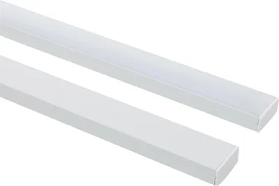Produktbild von Aluminiumprofil Aufbau für LED Streifen bis 20 mm Weiß 2 m Weiß transluzent
