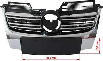 Produktbild von Kühlergrill Sportgrill Gitter Grill Chrom passend für VW Jetta III 1K 2005-2010