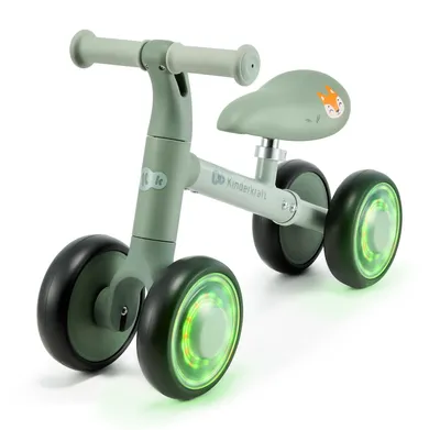 Immagine prodotto di Kinderkraft CUTIE FLASH Bici senza pedali con sedile regolabile e ruote luminose Verde