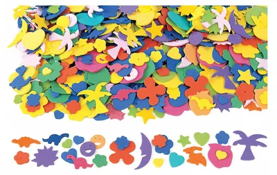 Produktbild von Colorations Schaum Bastelfiguren - 1000 Stück buntes Spielzeug