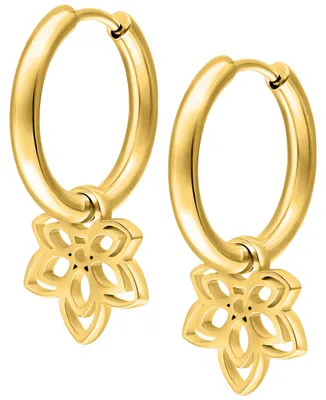 Produktbild von Wildcat Ohrringe - Little Flower Hoops - Gold - Chirurgenstahl 316L - wasserfest, langlebig, hautverträglich, Gold