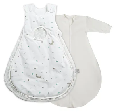Produktbild von roba safe asleep Schlafsack Air PLUS mit Strampelsack 'Sternenzauber', 56/62cm, 100% Baumwolle