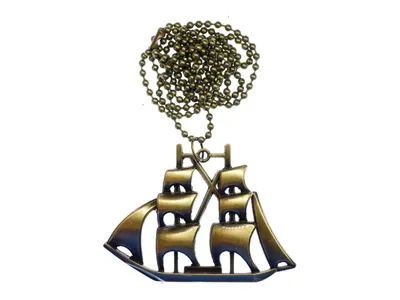 Produktbild von Segelschiff Kette Halskette Miniblings Segelboot Piratenboot 80cm Schiff Bronze