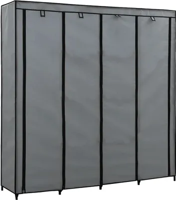 Obrázek produktu pro vidaXL Šatní skříň se 4 přihrádkami šedá 175 x 45 x 170 cm