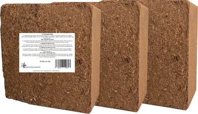 Produktbild von Kokosfaserziegel 3 x 70 Liter, gesamt: 210 Liter, ca. 5 kg je Ziegel