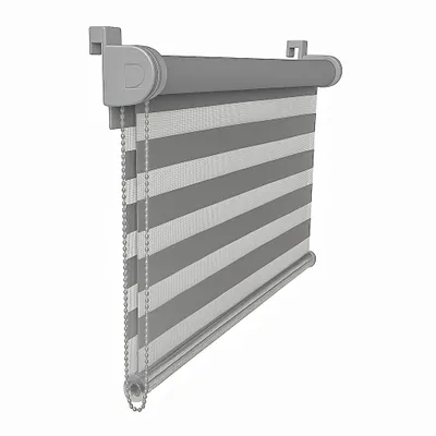 Obrázek produktu pro FURNIFY® Dvojitá roleta 61 x 150 cm, okenní roleta den/noc, bez vrtání, s řetězovým ovládáním a brzdou | Klemmfix, zebra roleta: šedá