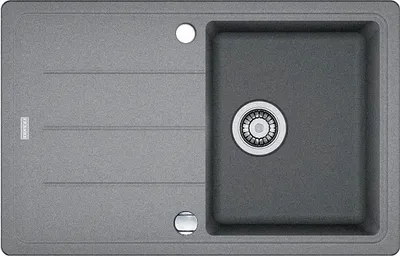 Immagine prodotto di Lavello Franke BASIS BFG 611 in grigio pietra in Fragranit DuraKleen® Plus Sanitized® / Dimensioni di incasso 760 x 480 mm / Lavello da incasso / Lavello da appoggio