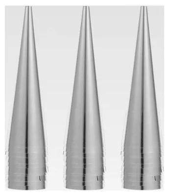 Produktbild von 30 Stück kegelförmige Metallbackformen für Croissants und Gebäck aus Edelstahl, geeignet für Backöfen, leicht zu reinigen
