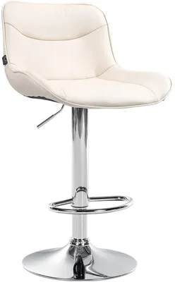 Produktbild von Barhocker Vonore Kunstleder chrom - creme