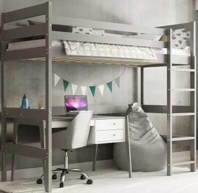 Produktbild von Interbeds Hochbett Holzbett Kinderbett 200x90cm mit Lattenrost ohne Matratze