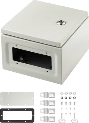 Obrázok produktu pre SucceBuy NEMA oceľová skriňa, 8 x 8 x 6 palcov NEMA 4X vodotesná elektrická skrinka, IP66 prachotesná vonkajšia/vnútorná rozvodná skriňa