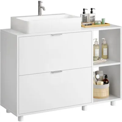 Obrázek produktu pro Koupelnová skrínka pod umyvadlo DJ505377_1, 85 x 60 x 30 cm, bílá