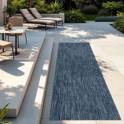 Produktbild von TT Home Teppich Für Outdoor Wetterfest Küchenteppich Balkon Terrasse Unifarbenes Design Modern Größe 80x250 cm