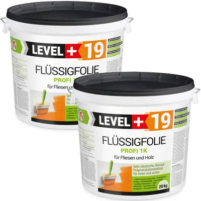 Zdjęcie produktu dla Folia w płynie zewnętrzna na drewno na płytki Level+ FLÜSSIGFOLIE PROFI 1K L+19 40 kg