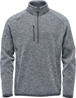 Produktbild von Stormtech - "Avalanche" Pullover mit kurzem Reißverschluss für Herren BC5159 (M) (Granitgrau meliert)