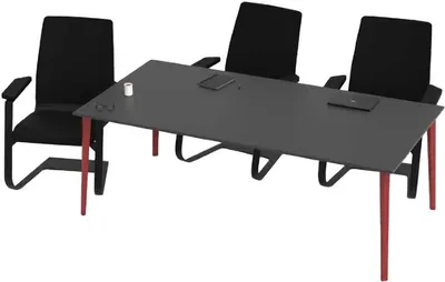 Immagine prodotto di Tavolo per seminari Tavolo per conferenze Scrivania Tavolo per riunioni Tavolo per ufficio Grigio