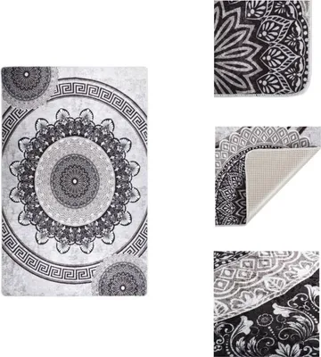 Image de vidaXL Tapis Lavable 160x230 cm Multicolore Antidérapant - Tapis