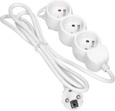 Zdjęcie produktu dla CB Elektro Przedłużacz  3xgniazdo ,1,4 m, 3x1 mm2, biały