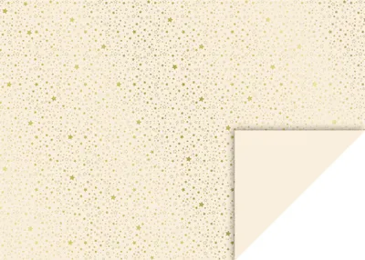 Image de Étoiles d'or" motif carton, 50 x 70 cm Crème