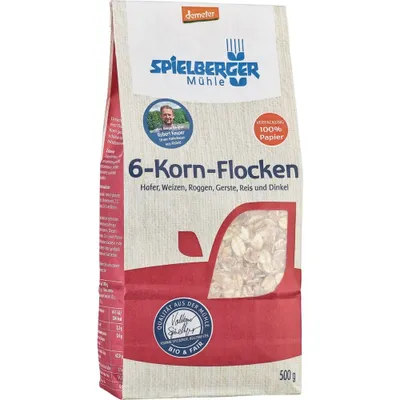 Produktbild von Spielberger 6-Korn-Flocken, Demeter 500g